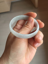 Load image into Gallery viewer, 51.5mm certified Type A 100% Natural icy light green clear white thin style Jadeite jade bangle PH42-9637
