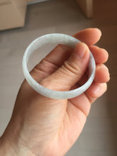 Load image into Gallery viewer, 51.5mm certified Type A 100% Natural icy light green clear white thin style Jadeite jade bangle PH42-9637
