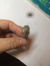 Load image into Gallery viewer, 22mm size12 3/4 100% natural type A icy watery light green/gray jadeite jade band ring AZ96
