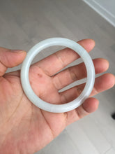 Load image into Gallery viewer, Shopify only 5385mm Certified 100% natural Type A light green white jadeite jade bangle AX135-0224 add on item
