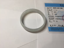 Load image into Gallery viewer, 51.5mm certified Type A 100% Natural icy light green clear white thin style Jadeite jade bangle PH42-9637
