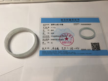 Load image into Gallery viewer, 51.5mm certified Type A 100% Natural icy light green clear white thin style Jadeite jade bangle PH42-9637
