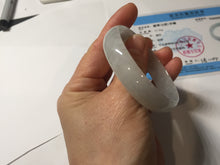 Load image into Gallery viewer, 51.5mm certified Type A 100% Natural icy light green clear white thin style Jadeite jade bangle PH42-9637
