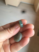 Load image into Gallery viewer, 100% natural  icy watery dark green/gray jadeite jade safe and sound couple pendant pair BG4
