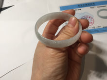 Load image into Gallery viewer, 51.5mm certified Type A 100% Natural icy light green clear white thin style Jadeite jade bangle PH42-9637
