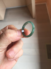 Load image into Gallery viewer, 18.8mm size 8 3/4 100% natural type A icy watery green/blue Guatemala jadeite jade band ring group PE27
