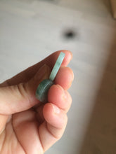 Load image into Gallery viewer, 100% natural  icy watery dark green/gray jadeite jade safe and sound couple pendant pair BG4
