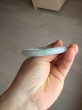 Load image into Gallery viewer, 54mm Certified Type A 100% Natural light green/white round cut Jadeite bangle PA233-9880
