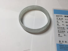 Load image into Gallery viewer, 51.5mm certified Type A 100% Natural icy light green clear white thin style Jadeite jade bangle PH43-9642
