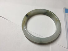 Load image into Gallery viewer, 53.9mm certified natural 100% natural Type A light green/yellow with green floating flowers jadeite jade bangle PA231-4999
