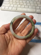 Load image into Gallery viewer, 53.9mm certified natural 100% natural Type A light green/yellow with green floating flowers jadeite jade bangle PA231-4999
