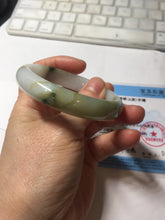 Load image into Gallery viewer, 53.9mm certified natural 100% natural Type A light green/yellow with green floating flowers jadeite jade bangle PA231-4999
