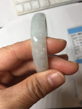 Load image into Gallery viewer, 51.5mm certified Type A 100% Natural icy light green clear white thin style Jadeite jade bangle PH43-9642
