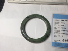 Load image into Gallery viewer, 58.5mm Certified 100% natural Type A dark green/black jadeite bangle PD31-9808
