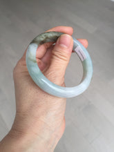 Load image into Gallery viewer, 53mm certified 100% natural Type A light green brown jadeite jade bangle AX133-7691
