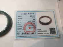 Load image into Gallery viewer, 62mm certified 100% natural Type A oily dark green gray black(老油青) jadeite jade bangle BS176-0054

