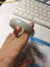 Load image into Gallery viewer, 51.8mm certified Type A 100% Natural light green clear white thin style Jadeite jade bangle PH44-9646
