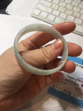Load image into Gallery viewer, 51.8mm certified Type A 100% Natural light green clear white thin style Jadeite jade bangle PH44-9646
