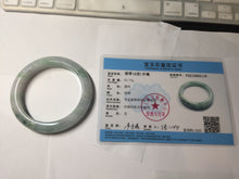 Load image into Gallery viewer, 57.5mm certified type A 100% Natural light  green/purple Jadeite jade bangle PA232-5118
