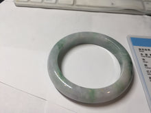Load image into Gallery viewer, 57.5mm certified type A 100% Natural light  green/purple Jadeite jade bangle PA232-5118
