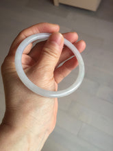 Load image into Gallery viewer, 59.6mm Certified Type A 100% Natural white/light purple round cut Jadeite Jade bangle BG216-8574
