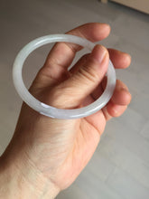 Load image into Gallery viewer, 59.6mm Certified Type A 100% Natural white/light purple round cut Jadeite Jade bangle BG216-8574
