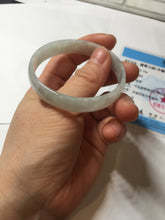 Load image into Gallery viewer, 51.5mm certified Type A 100% Natural icy light green clear white thin style Jadeite jade bangle PH45-9639
