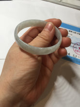 Load image into Gallery viewer, 51.5mm certified Type A 100% Natural icy light green clear white thin style Jadeite jade bangle PH45-9639
