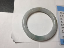 Load image into Gallery viewer, 54mm Certified Type A 100% Natural light green/white round cut Jadeite bangle PA233-9880

