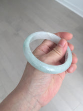 Load image into Gallery viewer, 58.8mm Certified Type A 100% Natural icy watery green white Jadeite Jade bangle BH86-9115
