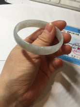 Load image into Gallery viewer, 51.5mm certified Type A 100% Natural icy light green clear white thin style Jadeite jade bangle PH45-9639
