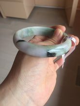 Load image into Gallery viewer, 58.6mm certified type A 100% Natural green/brown/purple/gray (Fu LU SHOU) Jadeite Jade bangle F103
