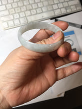 Load image into Gallery viewer, 51.5mm certified Type A 100% Natural icy light green clear white thin style Jadeite jade bangle PH45-9639
