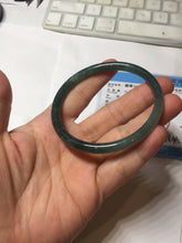 Load image into Gallery viewer, 58.2mm Certified Type A 100% Natural dark green/blue/gray Guatemala slim round cut Jadeite bangle PD181-2479
