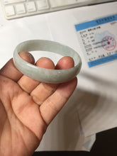 Load image into Gallery viewer, 51.5mm certified Type A 100% Natural icy light green clear white thin style Jadeite jade bangle PH46-9636
