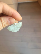 Load image into Gallery viewer, 100% Natural type A icy watery  light green Jadeite Jade butterfly pendant PH113-1
