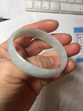 Load image into Gallery viewer, 51.5mm certified Type A 100% Natural icy light green clear white thin style Jadeite jade bangle PH46-9636

