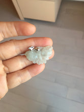 Load image into Gallery viewer, 100% Natural type A icy watery  light green Jadeite Jade butterfly pendant PH113-1
