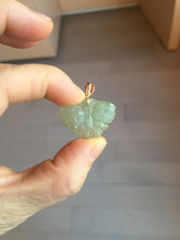 Load image into Gallery viewer, 100% Natural type A icy watery light green Jadeite Jade butterfly pendant PH113-2
