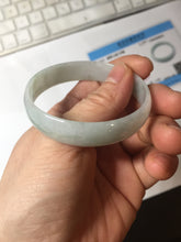 Load image into Gallery viewer, 51.5mm certified Type A 100% Natural icy light green clear white thin style Jadeite jade bangle PH46-9636
