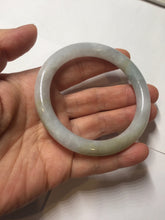Load image into Gallery viewer, 54mm Certified Type A 100% Natural light green/white round cut Jadeite bangle PA233-9880
