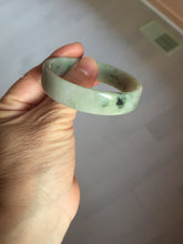 Load image into Gallery viewer, 51.7mm Certified type A 100% Natural sunny green dark green yellow purple with green flying flowers square Jadeite Jade bangle PA71-6940

