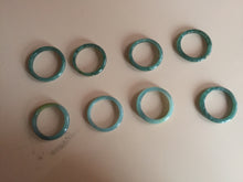 Load image into Gallery viewer, Size5 100% natural type A icy watery light green/blue/yellow/gray skinny Guatemala jadeite jade slim band ring AR105
