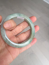Load image into Gallery viewer, 52mm 100% natural certified light green/gray jadeite jade bangle AX130-0235

