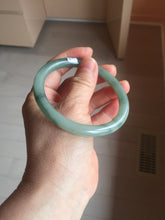 Load image into Gallery viewer, 59.8mm Certified Type A 100% Natural oily dark green(老油青) gray black round cut Jadeite Jade bangle BH110-0696
