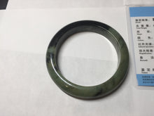 Load image into Gallery viewer, 58.5mm Certified 100% natural Type A dark green/black/brown jadeite bangle PD34-9771
