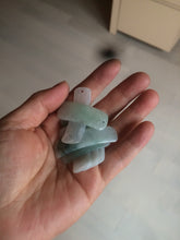 Load image into Gallery viewer, 100% natural type A icy watery light green white jadeite jade rectangle bead/craft supplies BG9
