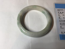 Load image into Gallery viewer, 54.5mm Certified 100% natural Type A sunny green/white jadeite jade bangle BM31-0361
