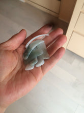 Load image into Gallery viewer, 100% natural type A icy watery light green white jadeite jade rectangle bead/craft supplies BG9
