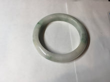 Load image into Gallery viewer, 54.5mm Certified 100% natural Type A sunny green/white jadeite jade bangle BM31-0361
